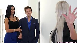 Busty Pornstar Sucks Hard Cock