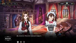 Gameplay lengkap: wanderer ketemu shemale pelacur sebagai pembantu di tempat tidur rusak dengan kontol besar dan cumshot