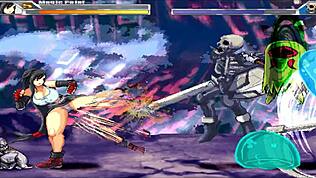 Tifa z Final Fantasy 7 se nechá drsně ošukat orky v extrém parodii hentai s creampie