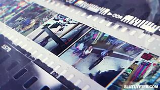 בלונדינית צעירה שאנל קמרין נתפסת גונבת על ידי חברים ושוטר ג'סטין