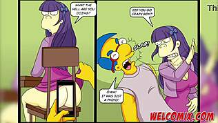 Ezek a csajok nem szentek ebben a vad Simptoons orgiában, belevetik magukat a tabus csoportszexbe korlátok nélkül
