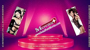 Kako gospodar dominira najstnico 18+ Lena z dvema sužnjema?