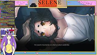 Selene prožívá intenzivní orgasmy v japonské hentai anime hře s monstry