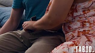 Stepson trains endurance with Natasha Nice's blowjob and fucking.