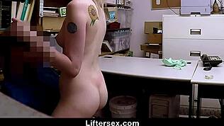 Teen thief Lexi Lore got caught and fucked by security.