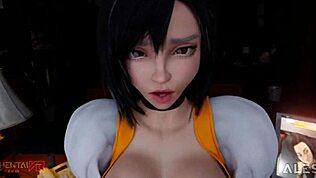 Garnet si fa scopare duro sulla scrivania in azione hentai selvaggia.