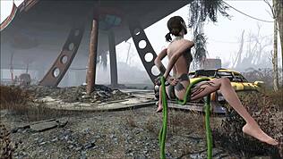 Fallout 4 พาร์ท 2 เย็ดดุกับสาวบรูเน็ตต์ใน 3D แอนิเมะ