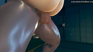 Hinata Hyuga e Raikage in un'affare nascosto in questa scena di sesso hentai!