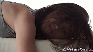 Petite Euro Babe Fingers Her Shaved Pussy So Good. Can You Handle Her Heat?