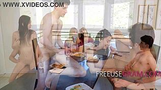 En voi uskoa meidän free use -perhejuhlaa, panimme kovaa kaiken opiskelun jälkeen.