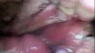 เขาไม่ไหวที่จะล้อเลียนหีขนในมุมใกล้ชิดสนุก