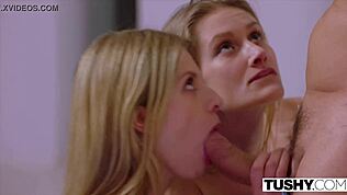 Две модели сражаются в анальном шоу за лучший гейпинг. Жесткий анал, скачки и лизание в ЖМЖ тройничке