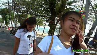 Yo, check this lucky tourist scoring a wet double blowjob! 😜