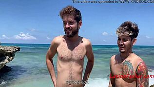 Ne pozabim vročega latinskega gejevskega seksa z Rob Silva Ken na plaži