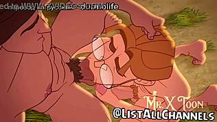 Майло и Тарзан в дикой гей-анимации с горячим сексом