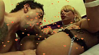 this redhead shemale gets her ass pounded hard in wild anal action video.