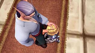 Интенсивный Секс в Тронном Зале с Милыми Персонажами в Пародии на Порно Warcraft