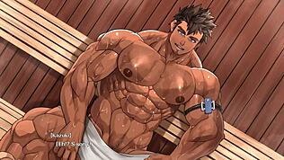 Muskelmand fyr hooker op med ung 18+ fyr i sauna