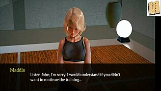 Seronok petualang keluarga baru dalam game dengan blonde dewasa 18+