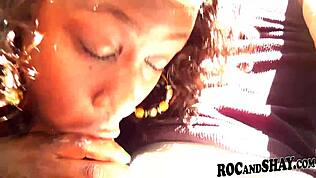 Ebony-par driver intens anal og blowjob sex