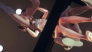 Zelda femboy yaoi cu Link în threesome 69 sălbatic