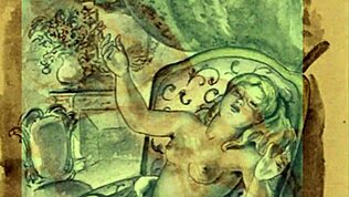 vintage erotisk tegneserieillustrasjon fra antikk anime