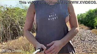 Wife Dares to Wear Ripped Shirt in Public, Flashing Her Big Tits for All to See