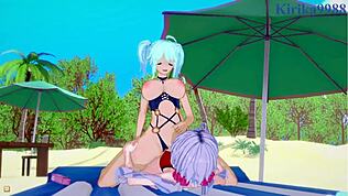 카글리오스트로와 유키네 격렬한 후타나리 섹스 장면 보는 거 좋아