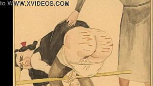 Rohkea vintage eroottinen piirros paljastetaan