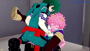 hej, hoćeš da vidiš Minu, Momo i Izuku u divljoj hentai akciji?