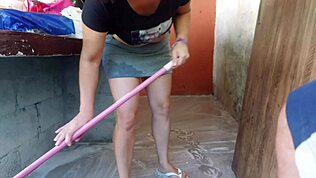 Holy Shit! My Wife Left And The Hot Short Maid Grabbed My Cock And Took It Inside Her At Home!