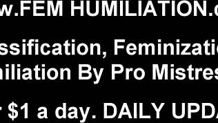 Jeg vil se om du kan passe i denne lingerie bdsm crossdressing slave ydmygelse