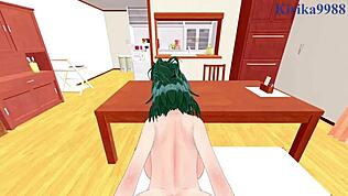 Inko Midoriya in Katsuki Bakugo delita intenziven creampie seks v My Hero Academia hentai