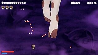 Yo, ontkleden gigantische waifu zwarte non in succubus chan hentai spel!