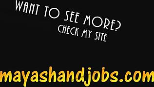 Femdom Handjob mit Mega Cumshot und Precum Tropfen