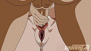 Vruća bujna služavka doji šefa u divljoj neograničenoj hentai akciji