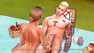 3D Hentai kjendis solbader ute forhåndsvisning