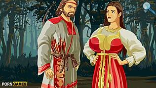 אישה חמדנית מתאווה לזין מפלצת ענק בהנטאי!