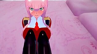 Zero Two dobija žestoko jebanje u besplatnoj POV akciji iz Darling in the Franxx! Puna FantasyKing3 3D crtana fantazija!