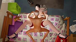 Cítim sa tak horúco pri sledovaní tejto ženy v domácnosti, ako podvádza vo divokom hentai akcii