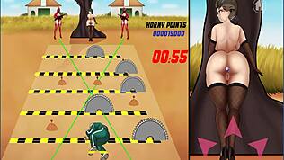 Squit se razvne z vrtoglavim hentai analnim akcijo