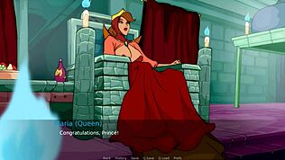 게임하자, 던전에 곡선 큰 가슴 액션으로