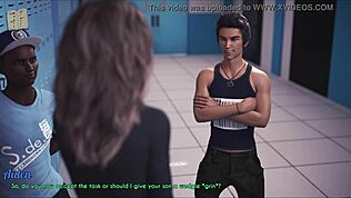 Soție și mămucă vitregă joacă joc lez distractiv împreună