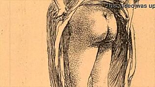 Stara erotyczna ilustracja budzi dziką retro żądzę