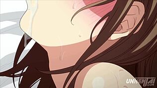 Duża koleżanka z anime błaga o seks po rozstaniu w hentai