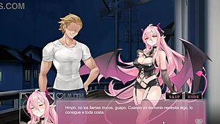 În jocul hentai o fute pe nevastă chiar în fața lui apoi la onsen continuă