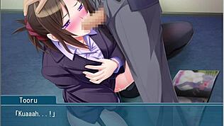 Lepa učiteljica vezana s skritim poželenjem v očalih, del 1