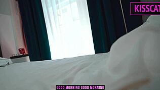 yo, stepmom came back from party with no panties... helped stepson finish in hotel bed! 😈