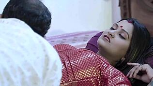 Manželský indický pár v parním kundovém hraní s hindským zvukem?