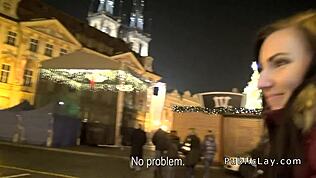 欧州黒髪素人が野外でガンガンバング？